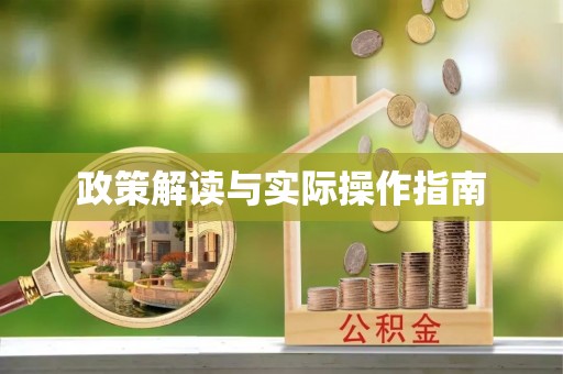 浦东政策解读与实际操作指南